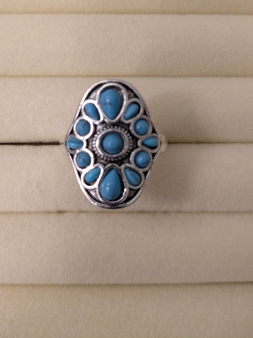 New! Size 10 Faux Turquoise Costume Ring
